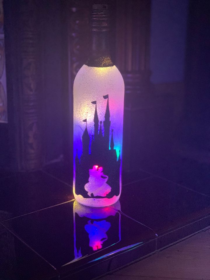Disney Princess Inspired Bottle Lamp
