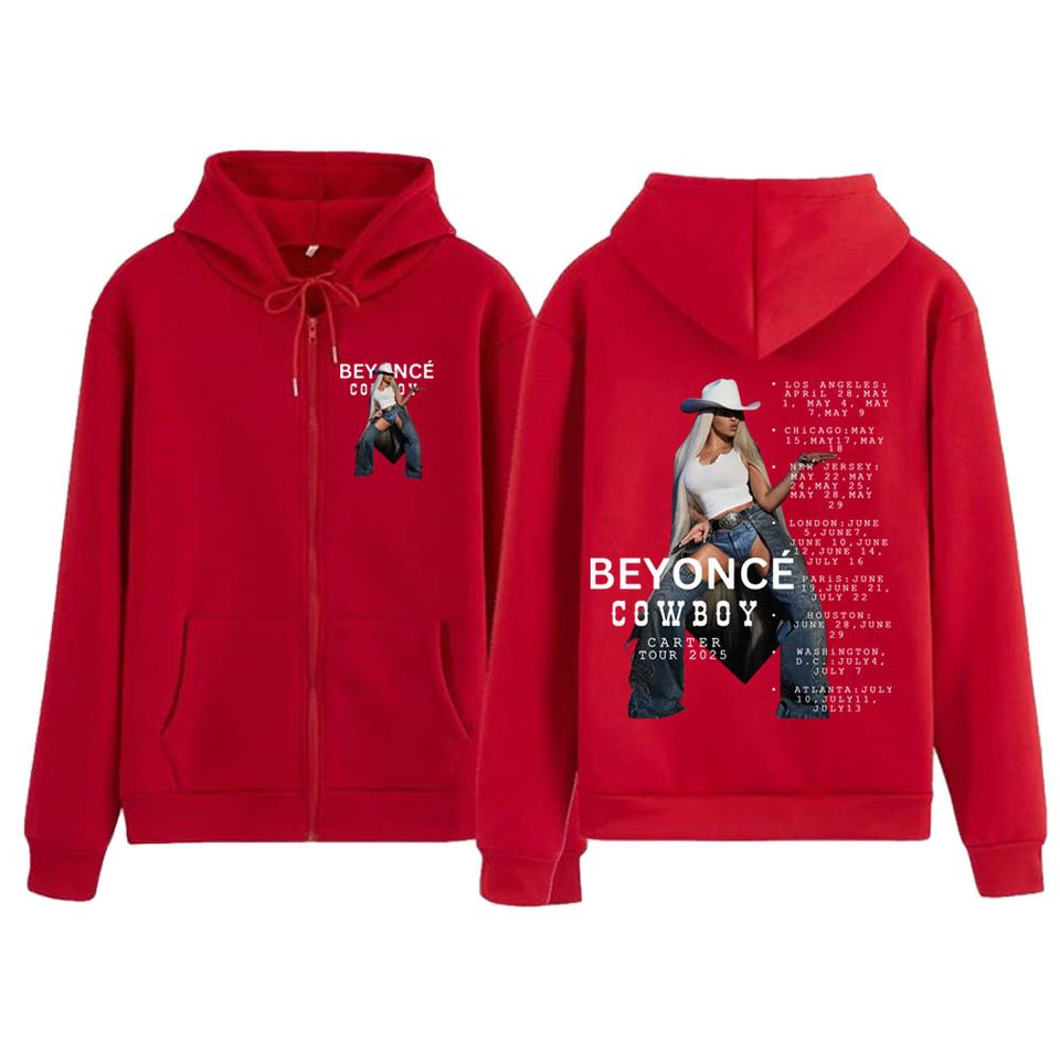 Cowboy Carter Act Album Beyonce 2025 Tour Zip Up Hoodie