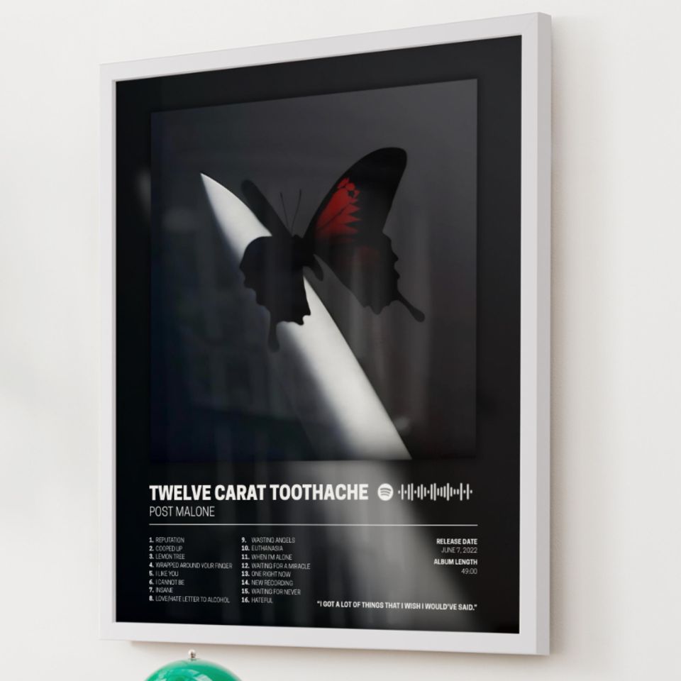 Post Malone Poster  Twelve Carat Toothache Album Art