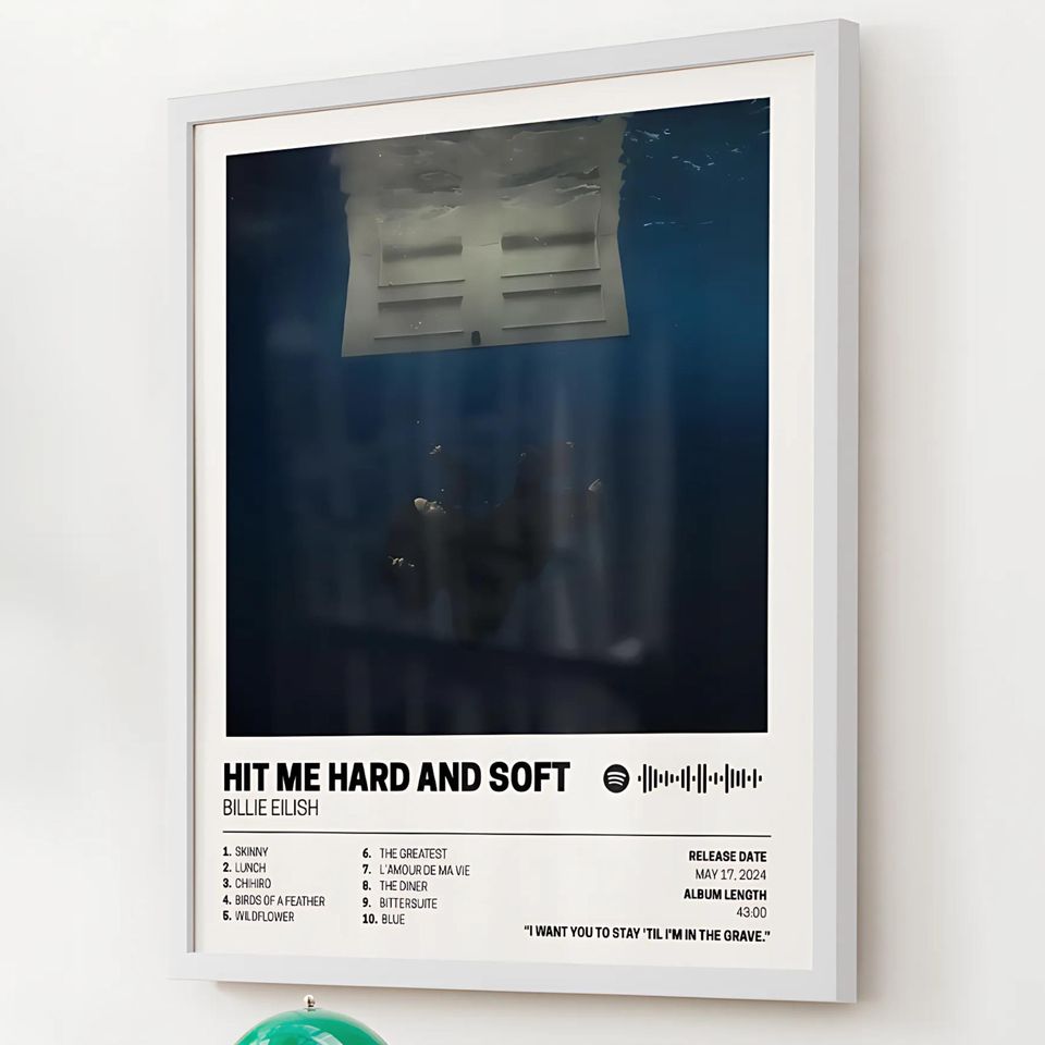 Billie Eilish Poster  Hit Me Hard and Soft Album Art
