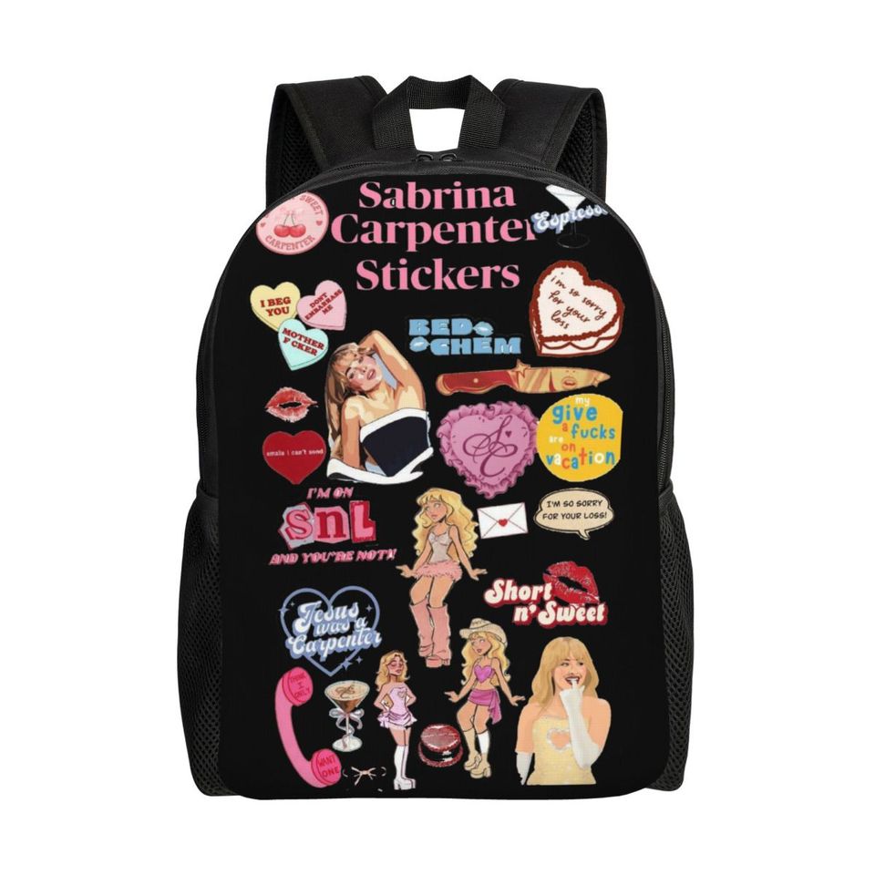 Sabrina Carpenter Album Laptop Backpack for School College Students