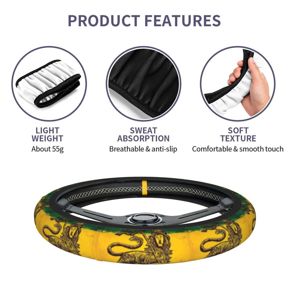 Rasta Flag Disney Steering Wheel Cover