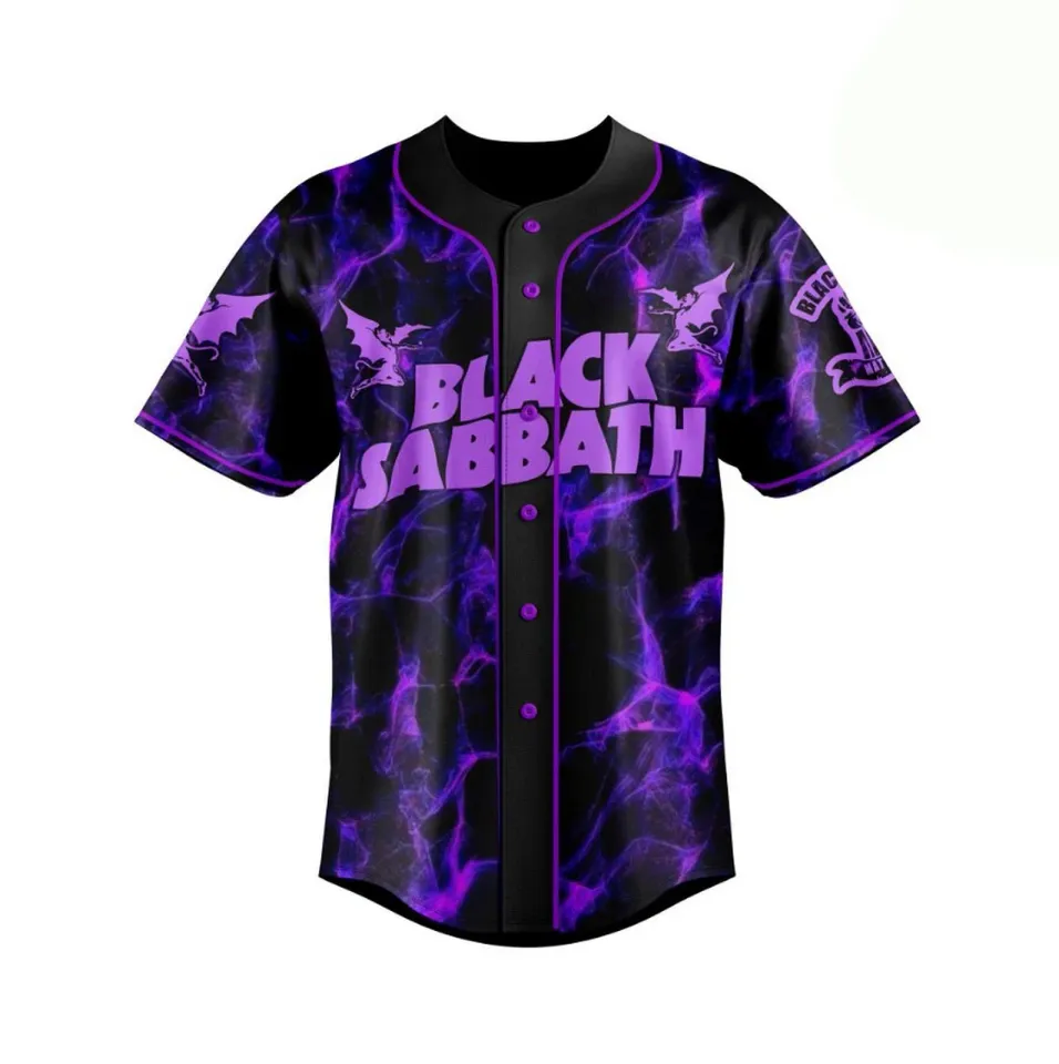 Black Sabbath Rock Band Baseball Jersey Shirt