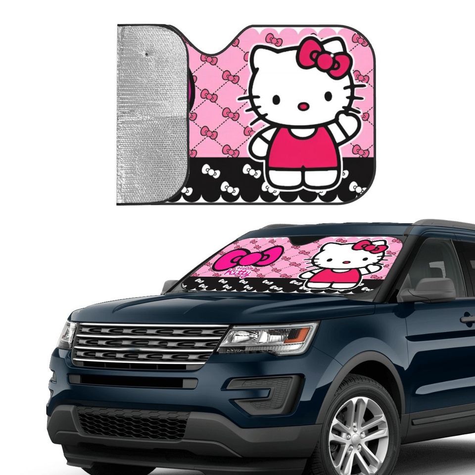 Hello Kitty Cartoon Car Sunshade