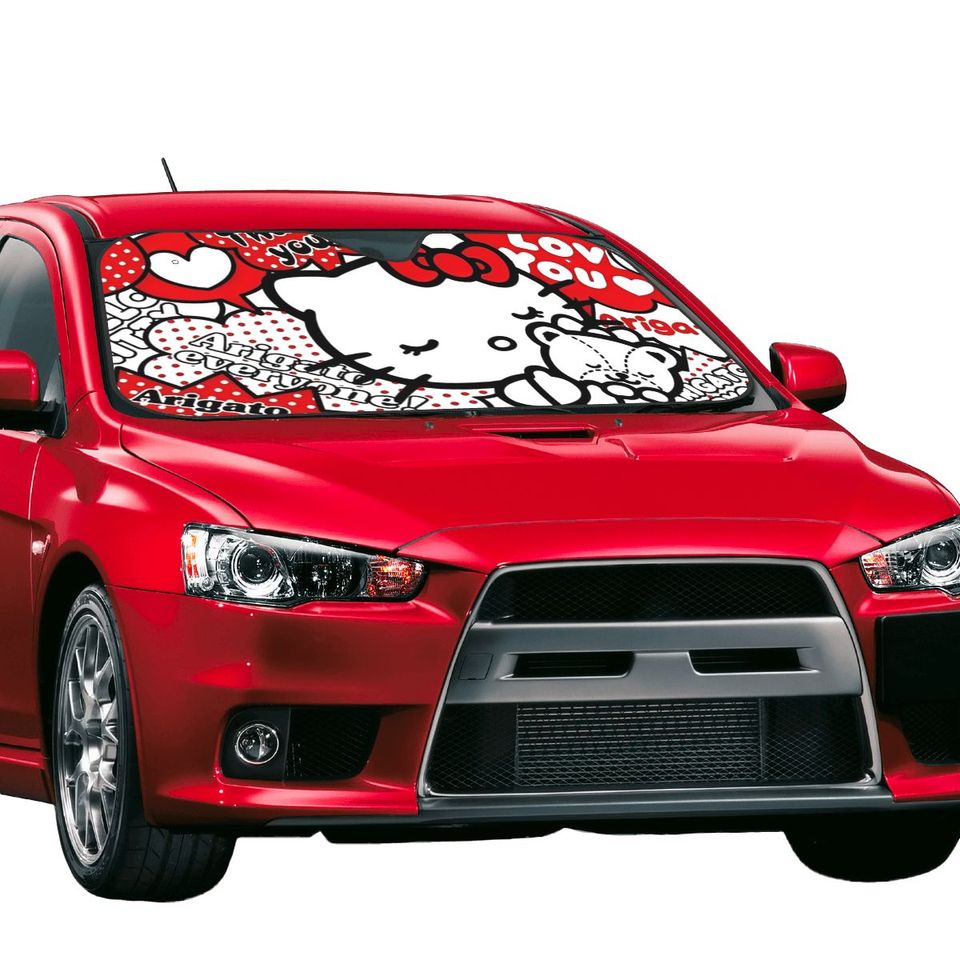 Hello Kitty Cartoon Funny Car Sunshade