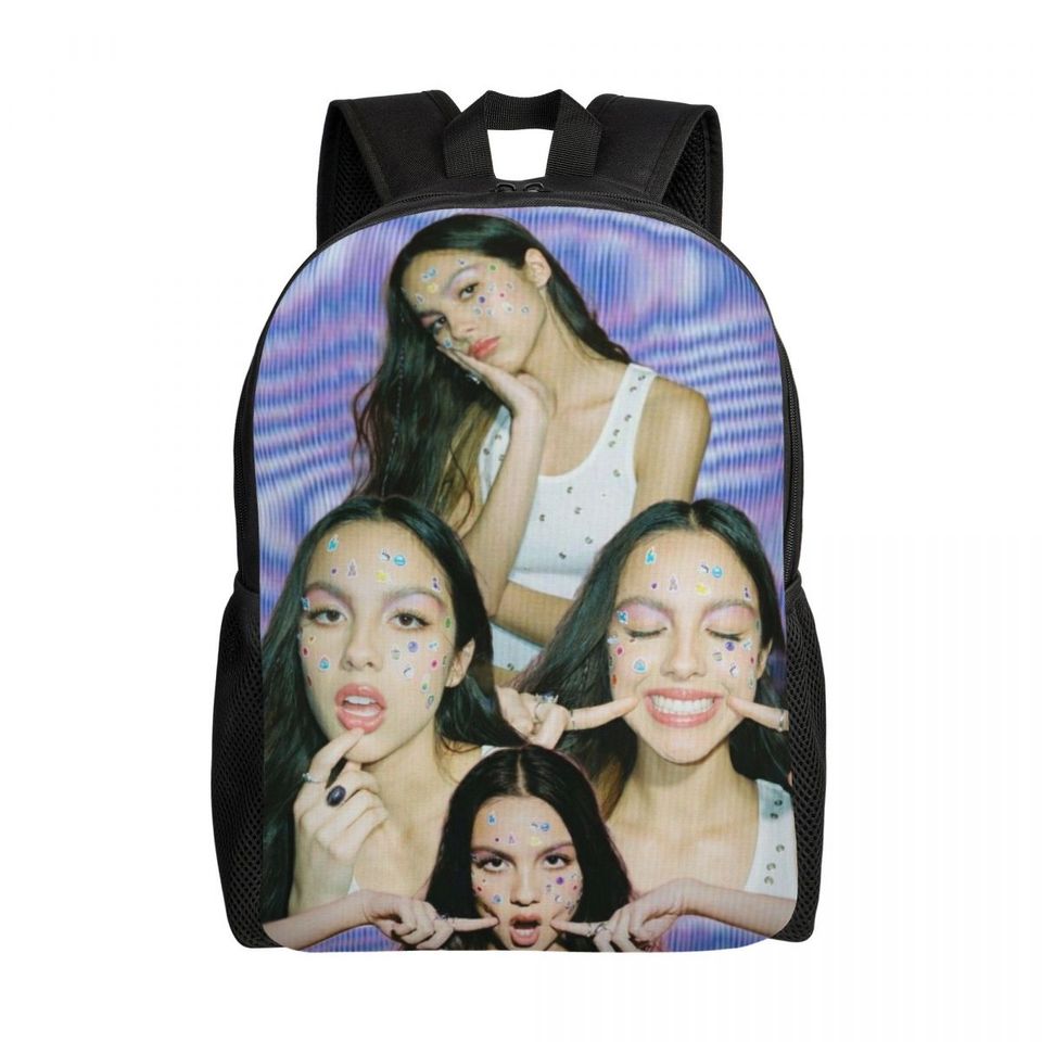 Custom Olivia Rodrigo Anime Posters Backpack for College and School