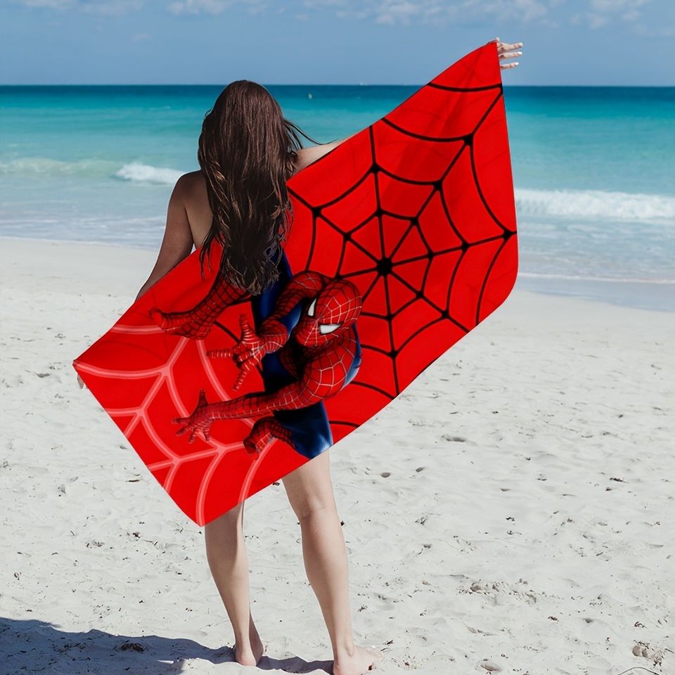 Spider-Man Red Beach Towel: Superhero Fun for Kids
