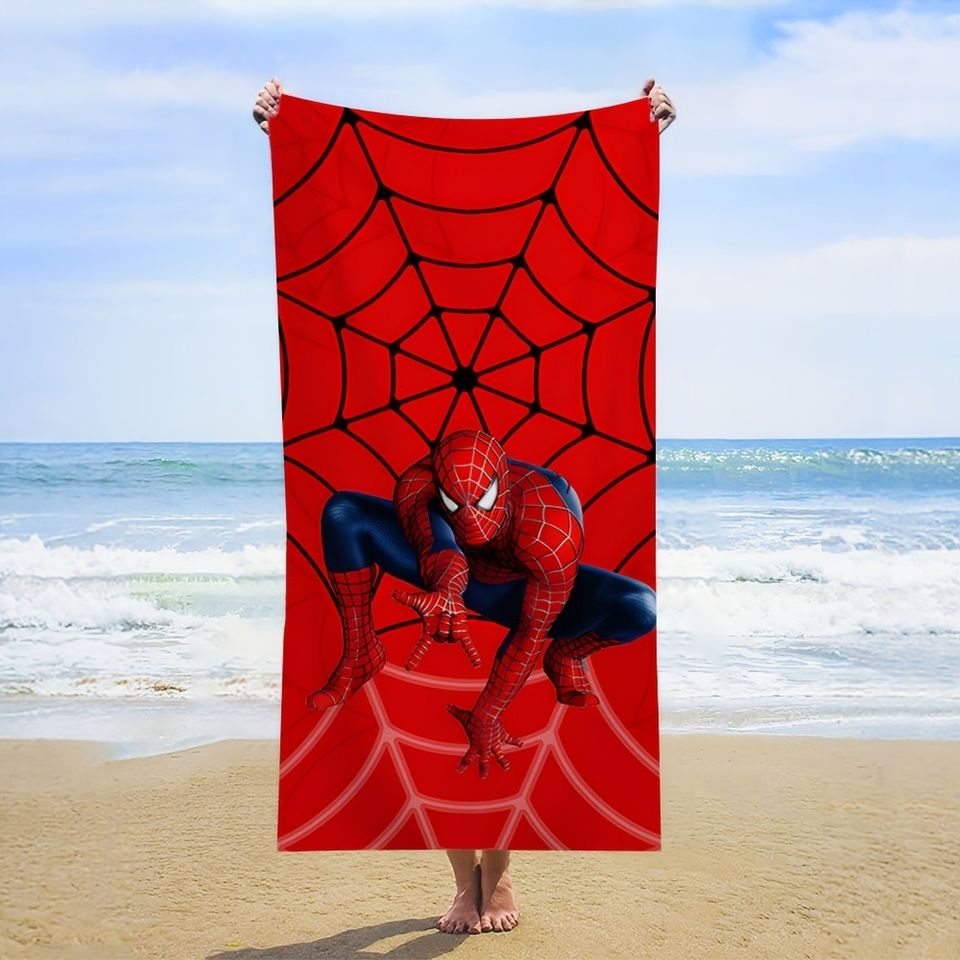 Spider-Man Red Beach Towel: Superhero Fun for Kids