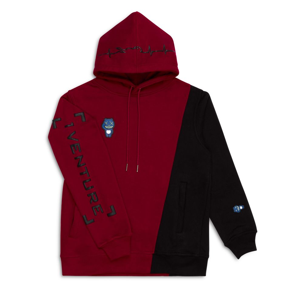 1Venture Black / Crimson Red Hoodie
