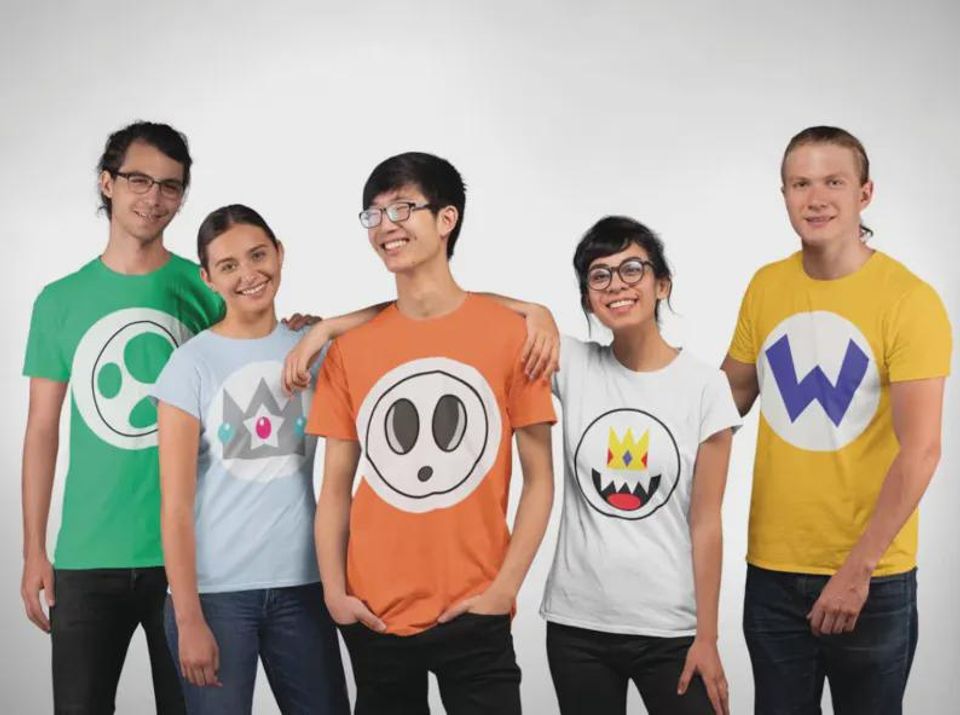 Super Mario Character Logo Shirt,Super Mario Family Shirt,Super Mario Birthday Party Shirt,Mario & Friends Party Shirt,Mario Shirt
