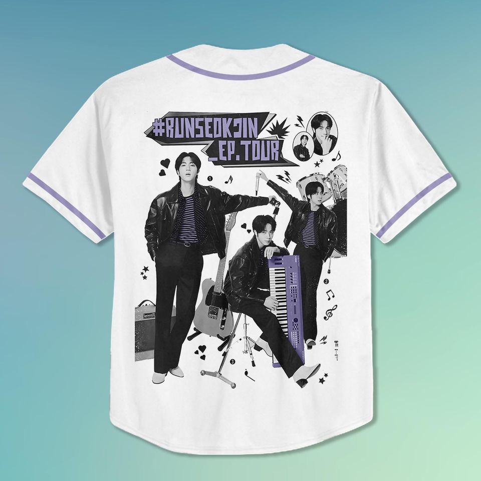 RunSeokjin Ep Tour Baseball Jersey, BTS Jin RunSeokjin Ep Tour 2025 Baseball Jersey, Jin World Tour Shirt, Kpop Merch
