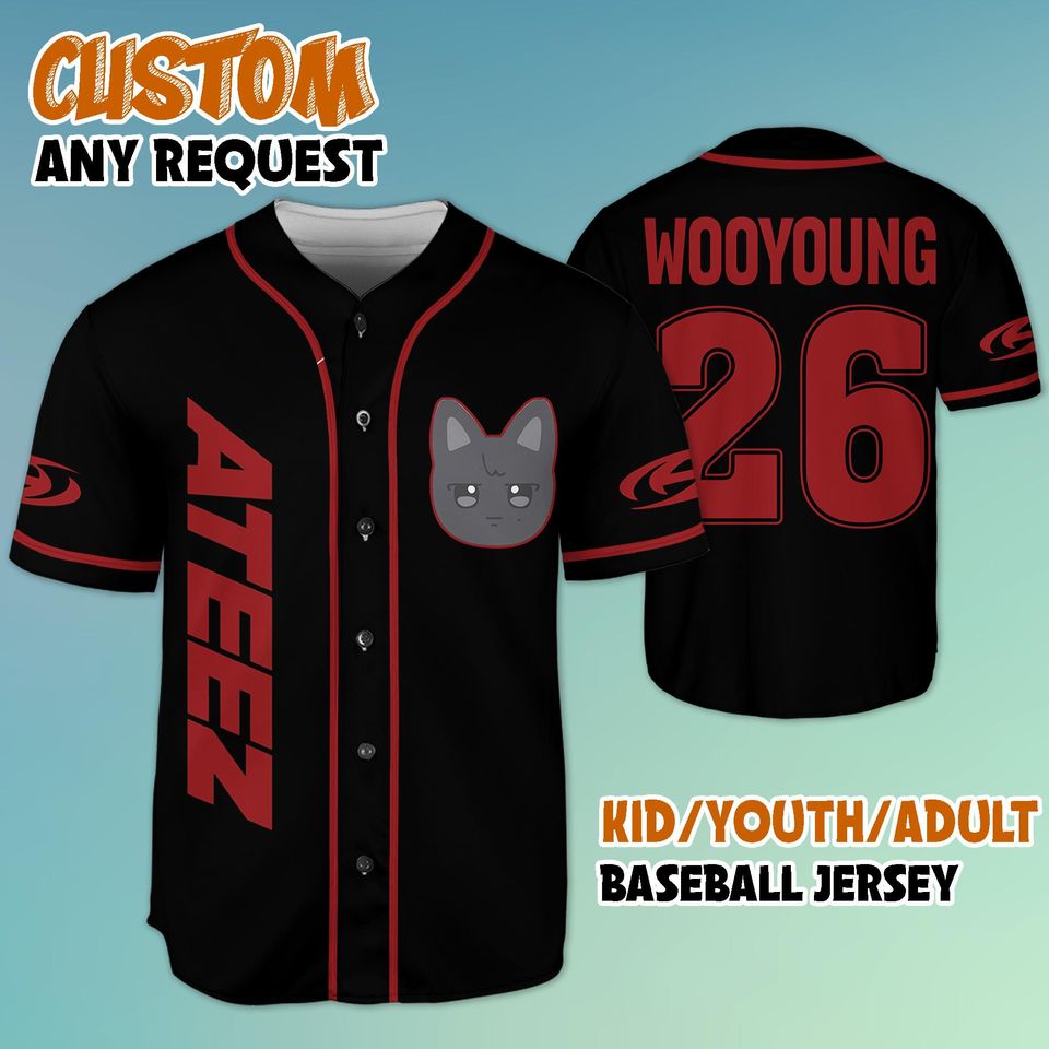Ateez Aniteez Wooyoung Baseball Jersey, Ateez In Your Fantasy Kpop Shirt, Ateez 2025 World Tour 2025 Jersey Shirt, Ateez Tour Merch