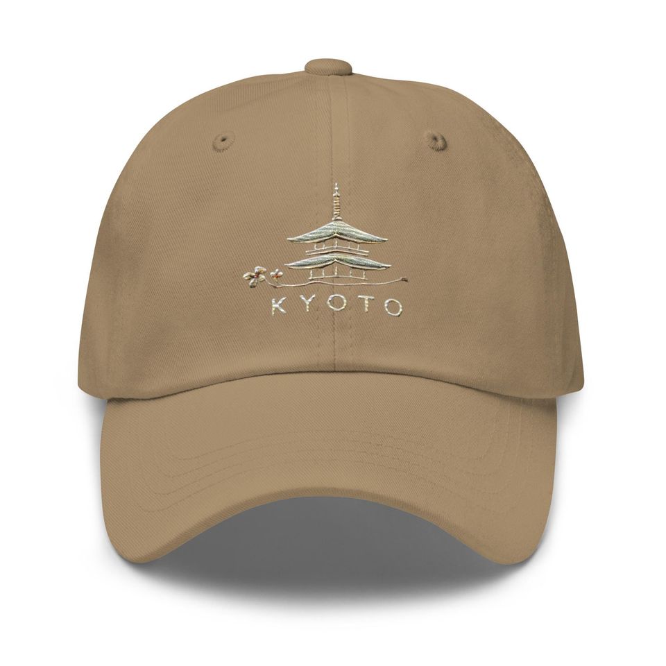 Kyoto Embroidered Dad Hat - Low Profile Adjustable Cotton Twill Cap Great Gift