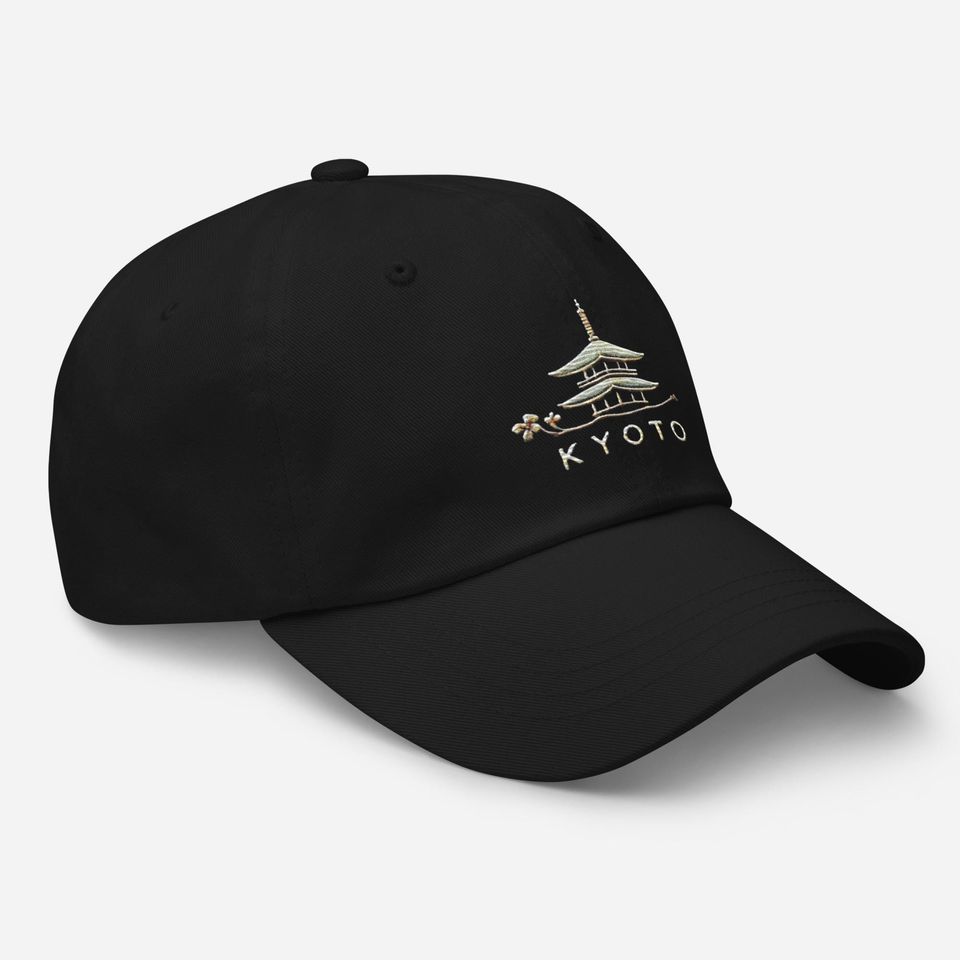 Kyoto Embroidered Dad Hat - Low Profile Adjustable Cotton Twill Cap Great Gift