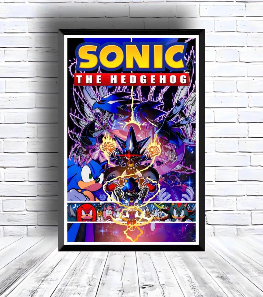 Sonic the Hedgehog  Poster for bedroom decor, party decor, game room decor