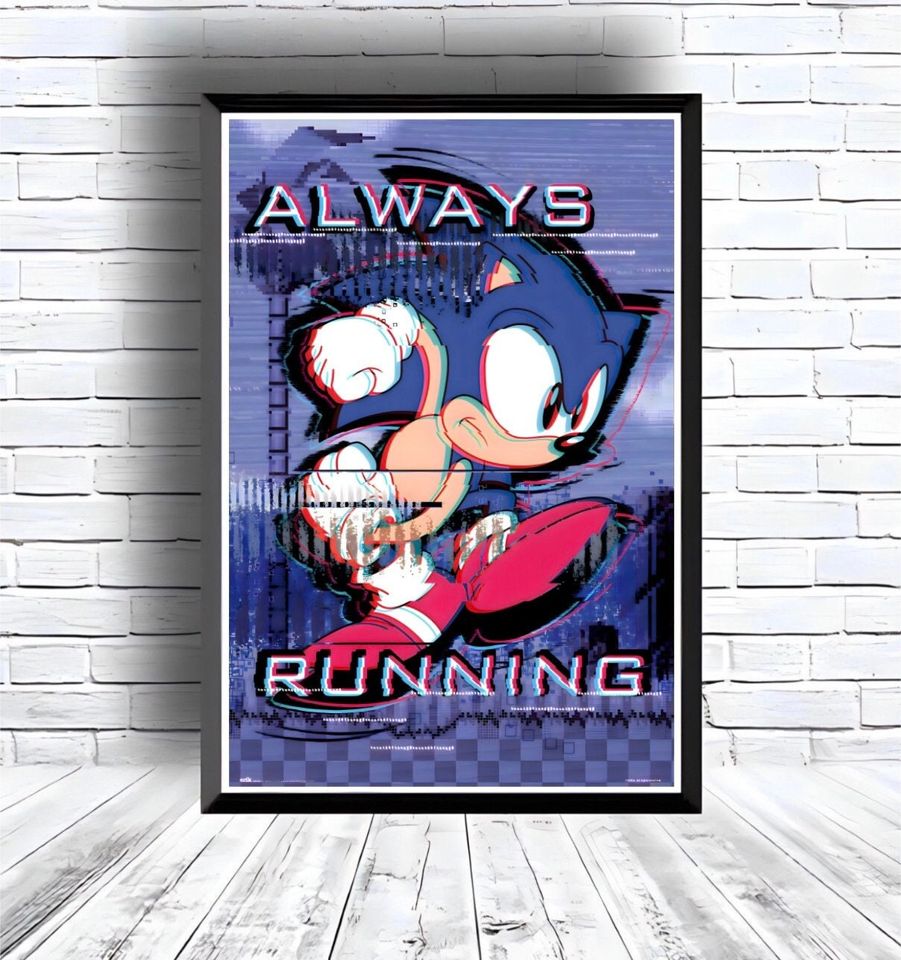 Sonic the Hedgehog Poster for bedroom decor, party decor, game room decor