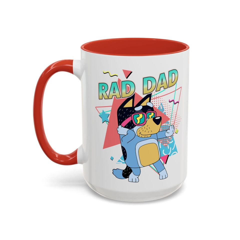Rad Dad Fathers Day Gift Coffee Mug - BlueyDad Theme