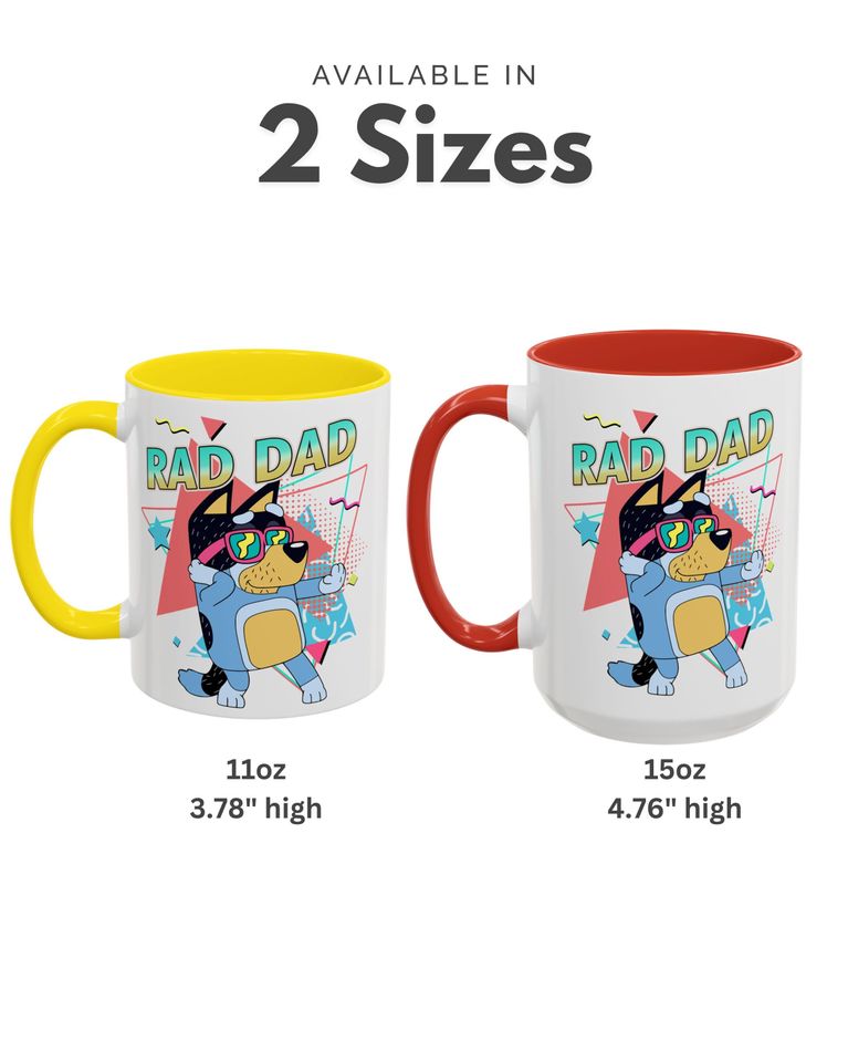 Rad Dad Fathers Day Gift Coffee Mug - BlueyDad Theme
