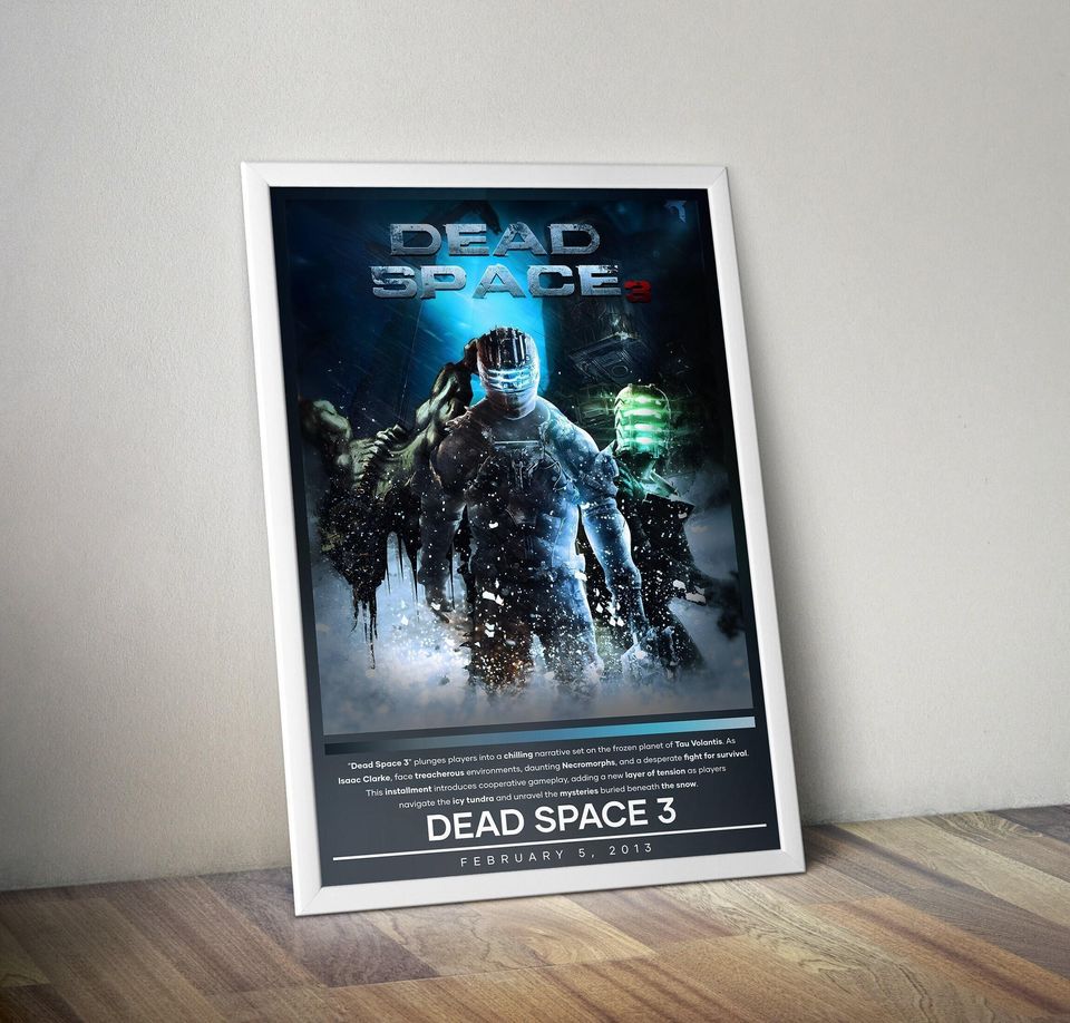 Dead Space 3 Poster | Dead Space Prints | Gaming Poster | 4 Colors | Video Game Poster | Wall Decor Poster | Gamer Gift