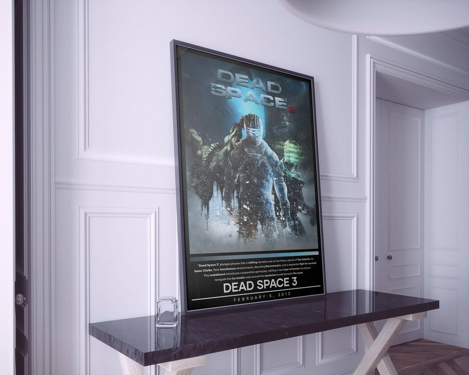Dead Space 3 Poster | Dead Space Prints | Gaming Poster | 4 Colors | Video Game Poster | Wall Decor Poster | Gamer Gift