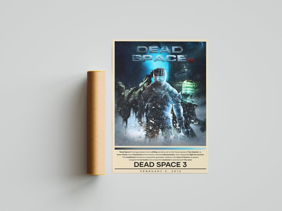Dead Space 3 Poster | Dead Space Prints | Gaming Poster | 4 Colors | Video Game Poster | Wall Decor Poster | Gamer Gift