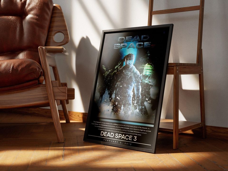 Dead Space 3 Poster | Dead Space Prints | Gaming Poster | 4 Colors | Video Game Poster | Wall Decor Poster | Gamer Gift