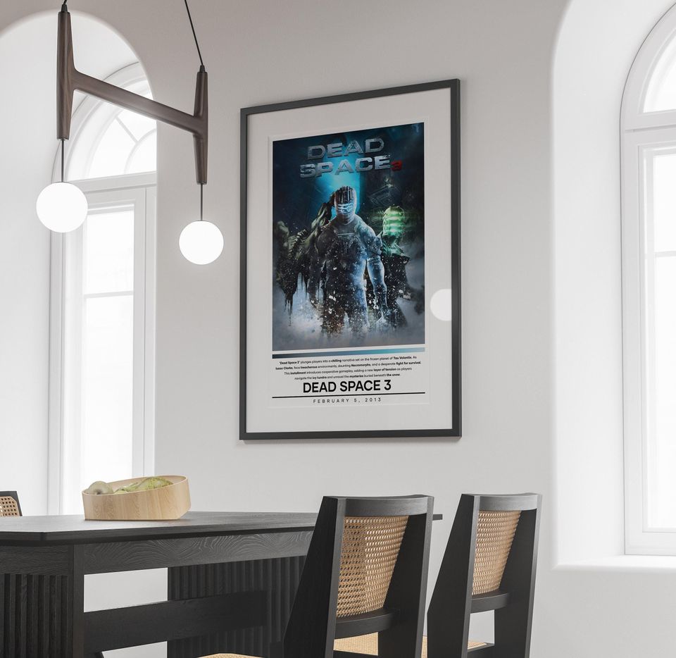Dead Space 3 Poster | Dead Space Prints | Gaming Poster | 4 Colors | Video Game Poster | Wall Decor Poster | Gamer Gift