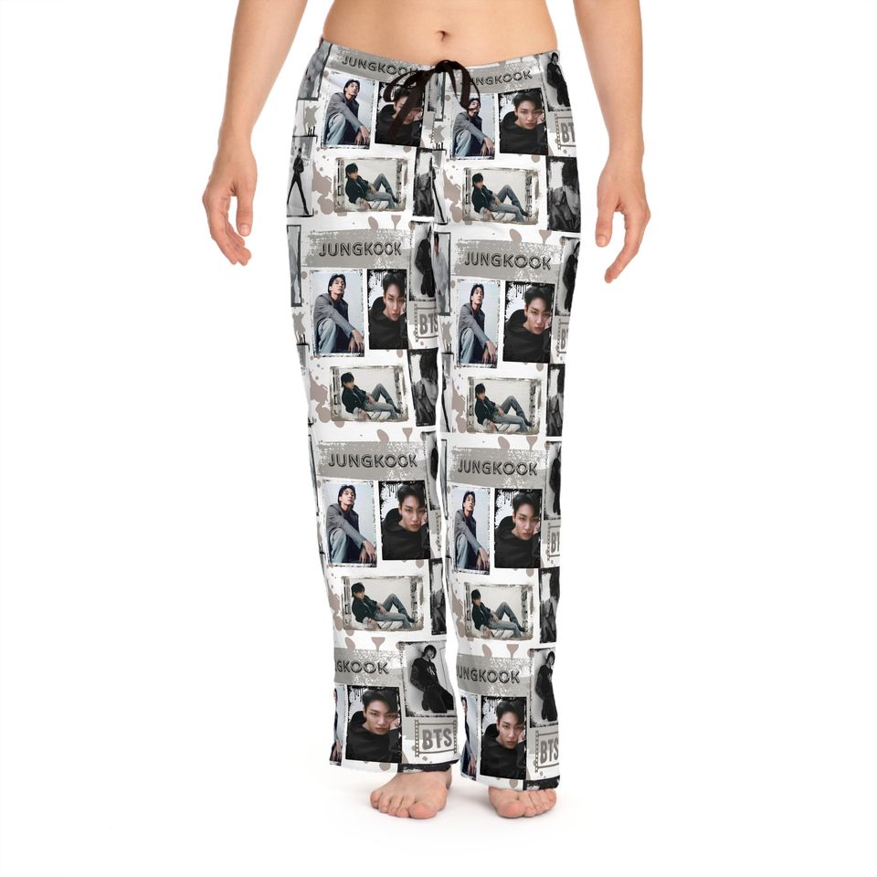 Kpop BTS Jungkook Womens Pajama Pants, kpop pajama pants