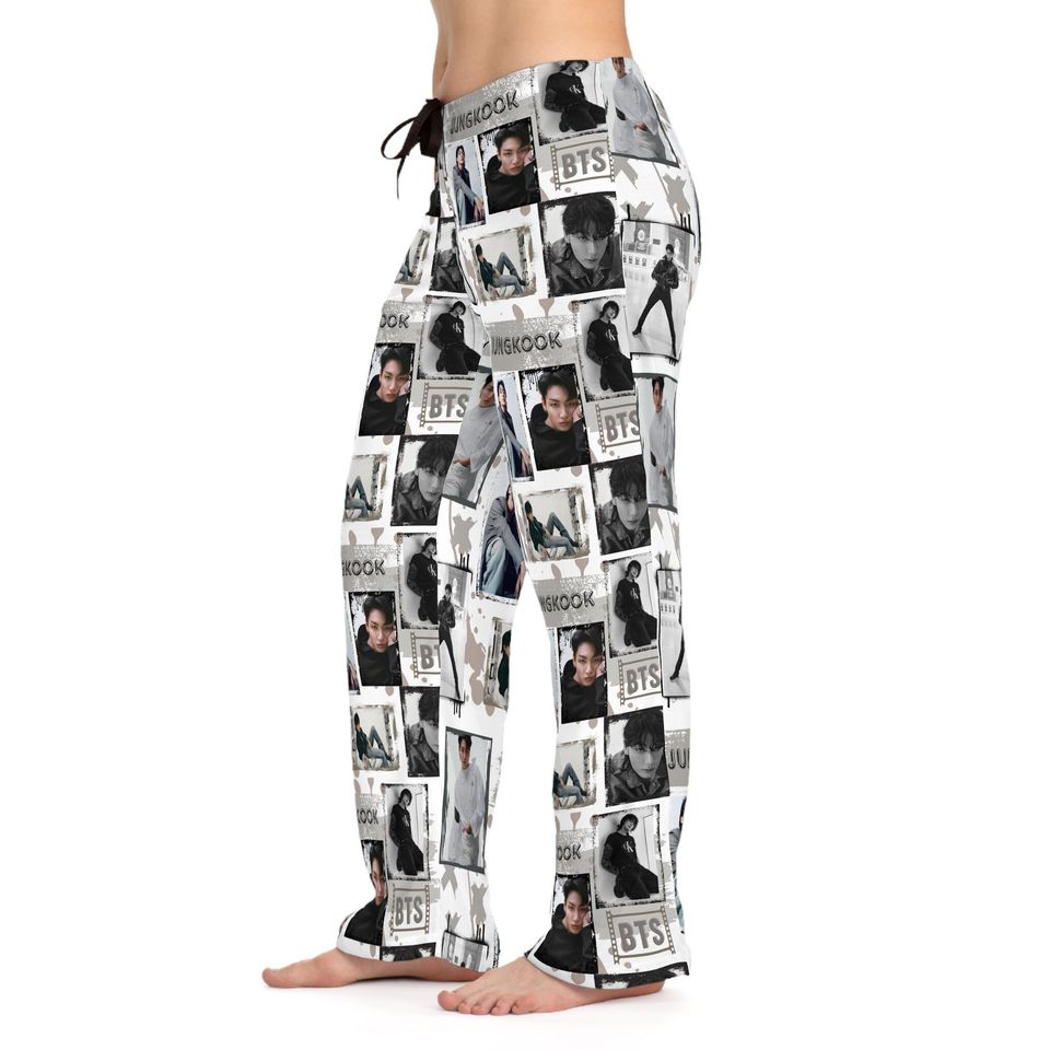 Kpop BTS Jungkook Womens Pajama Pants, kpop pajama pants