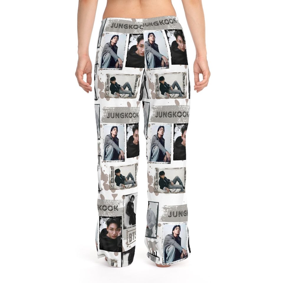 Kpop BTS Jungkook Womens Pajama Pants, kpop pajama pants