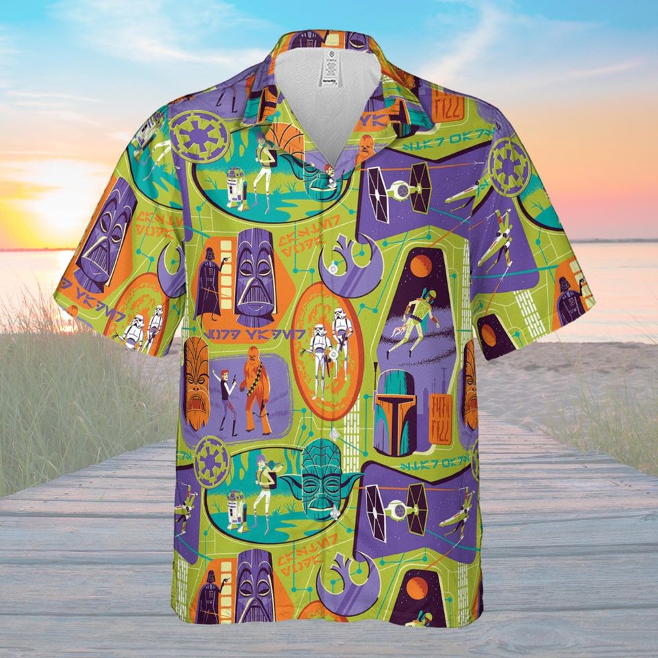 Dark Side Star Wars Tiki Shack Hawaiian Shirt