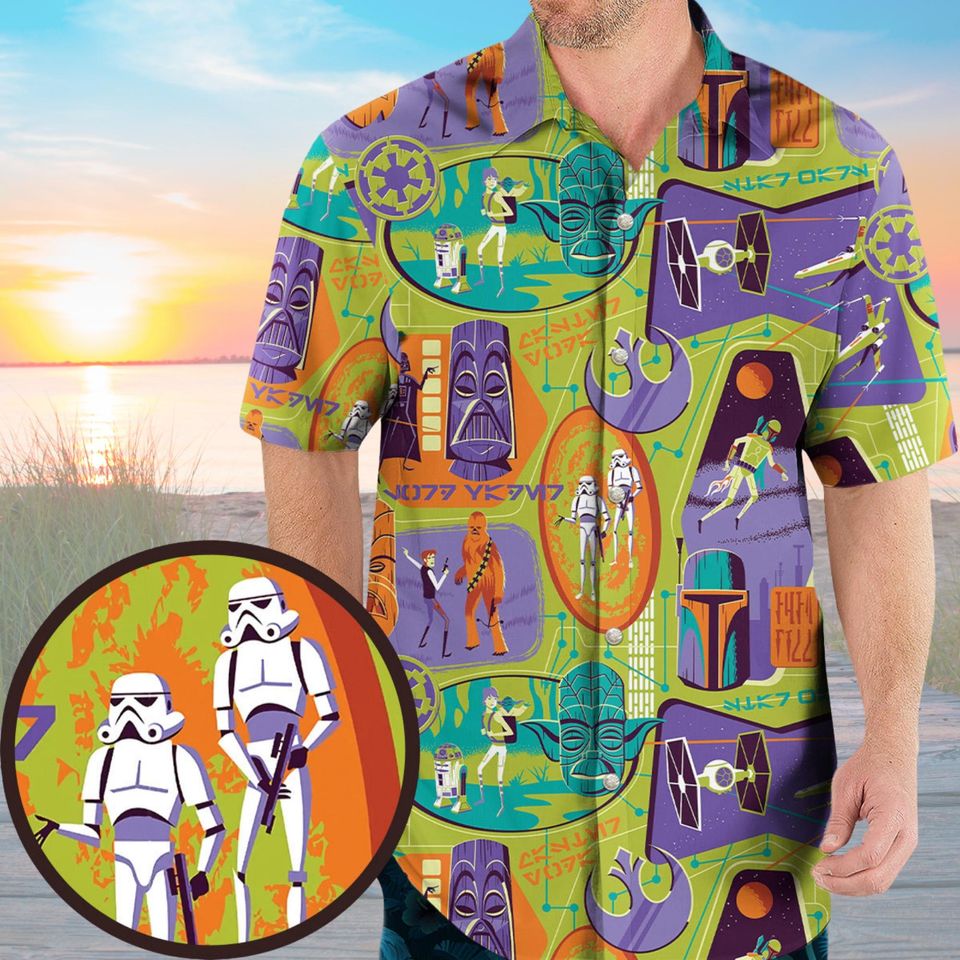 Dark Side Star Wars Tiki Shack Hawaiian Shirt