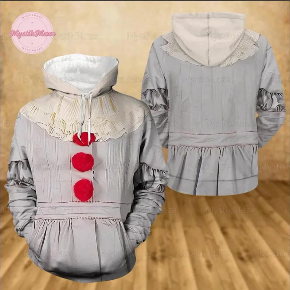 Halloween Pennywise Costume 3D HOODIE Halloween Gift Best Price Christmas Gift