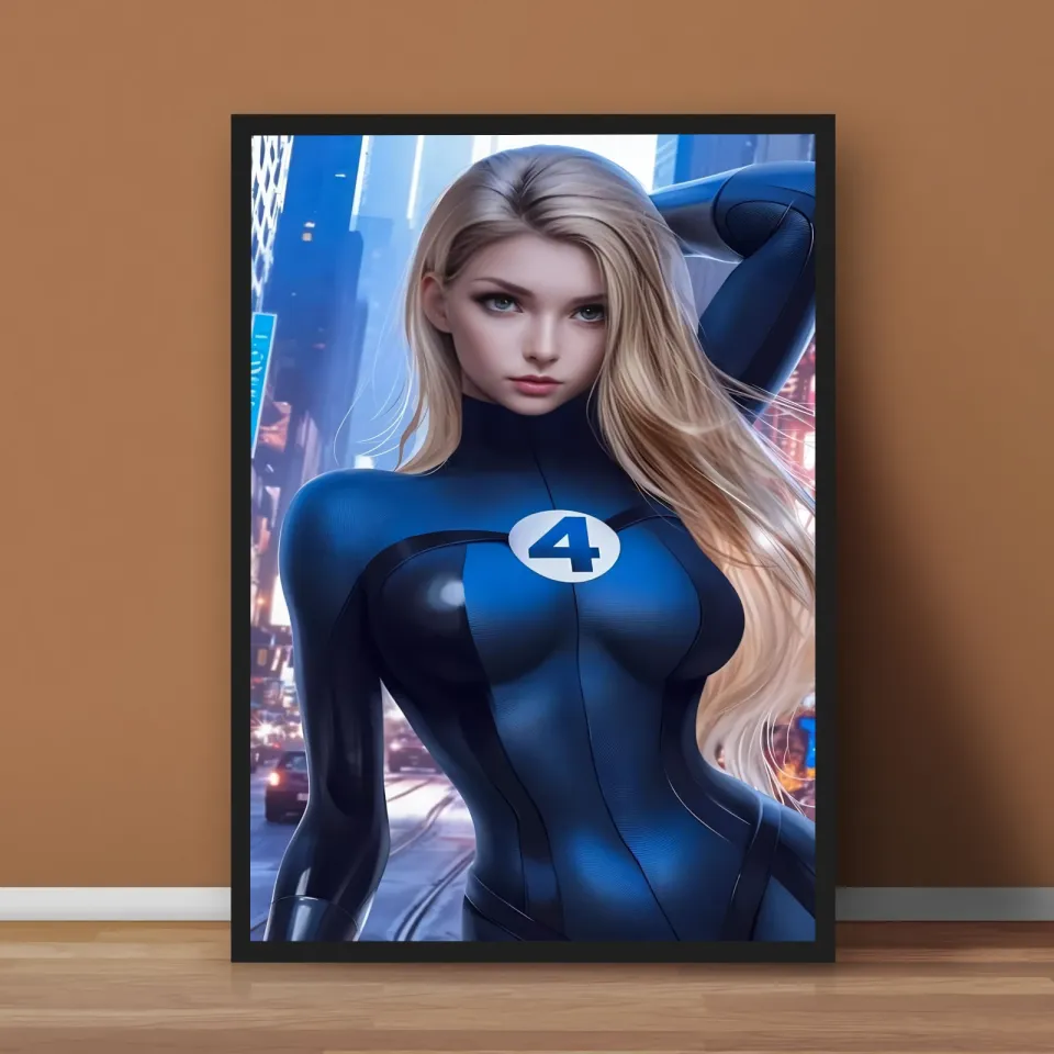 Invisible Woman Fantastic Four Marvel Comic Poster - Premium Matte Vertical Print - No Frame