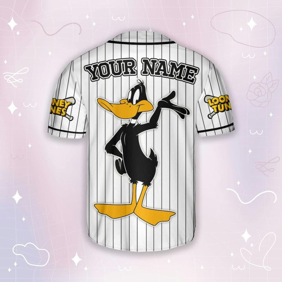 Custom Looney Tune Daffy Duck Simple Baseball, Baseball Team Outfit, Gift for Space Jamz Fans, Tune Squad Jersey, Family Jersey