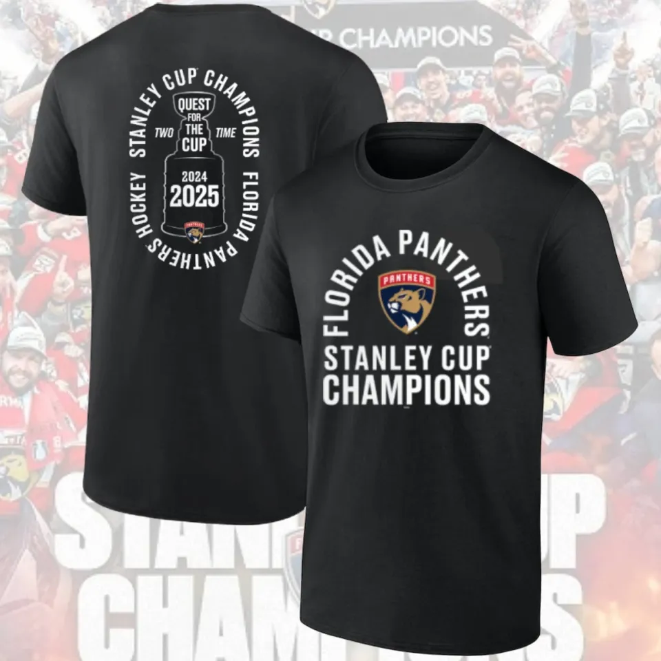 Florida Panthers 2025 Stanley Cup Champions Double Sided T-Shirt