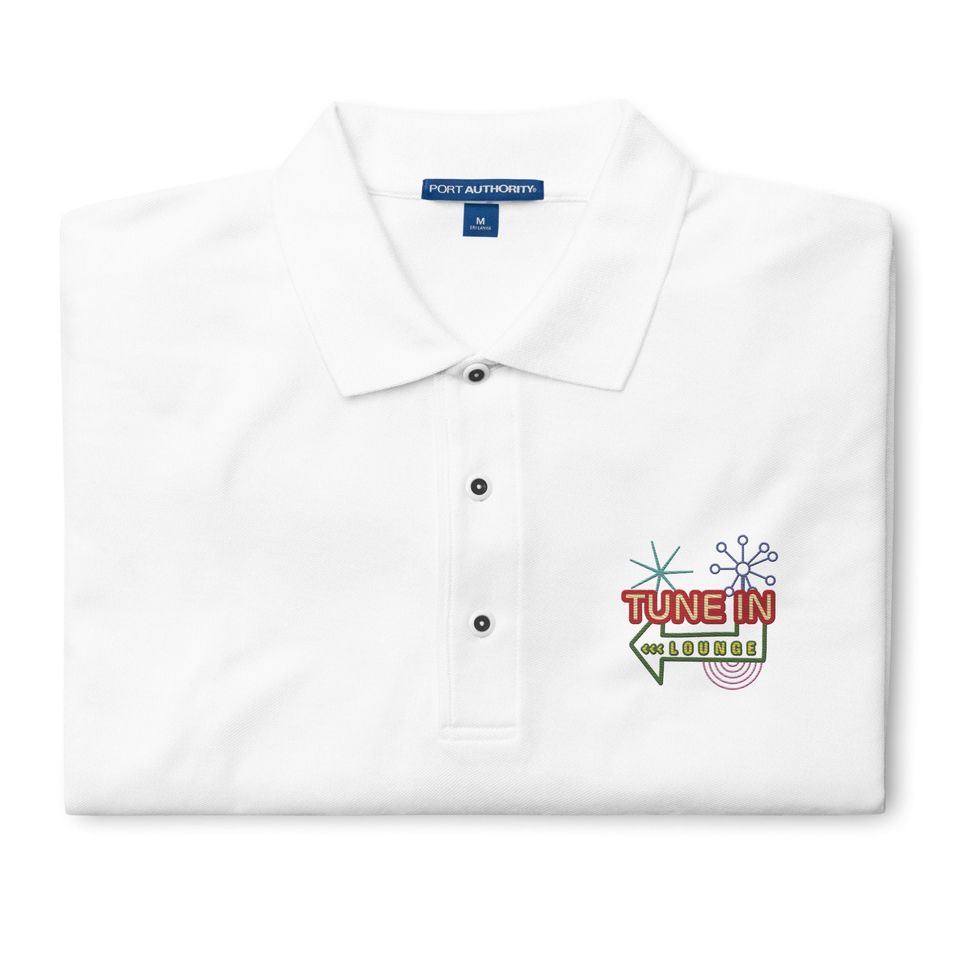 Tune-In Lounge 50's Prime Time Cafe Embroidered Polo