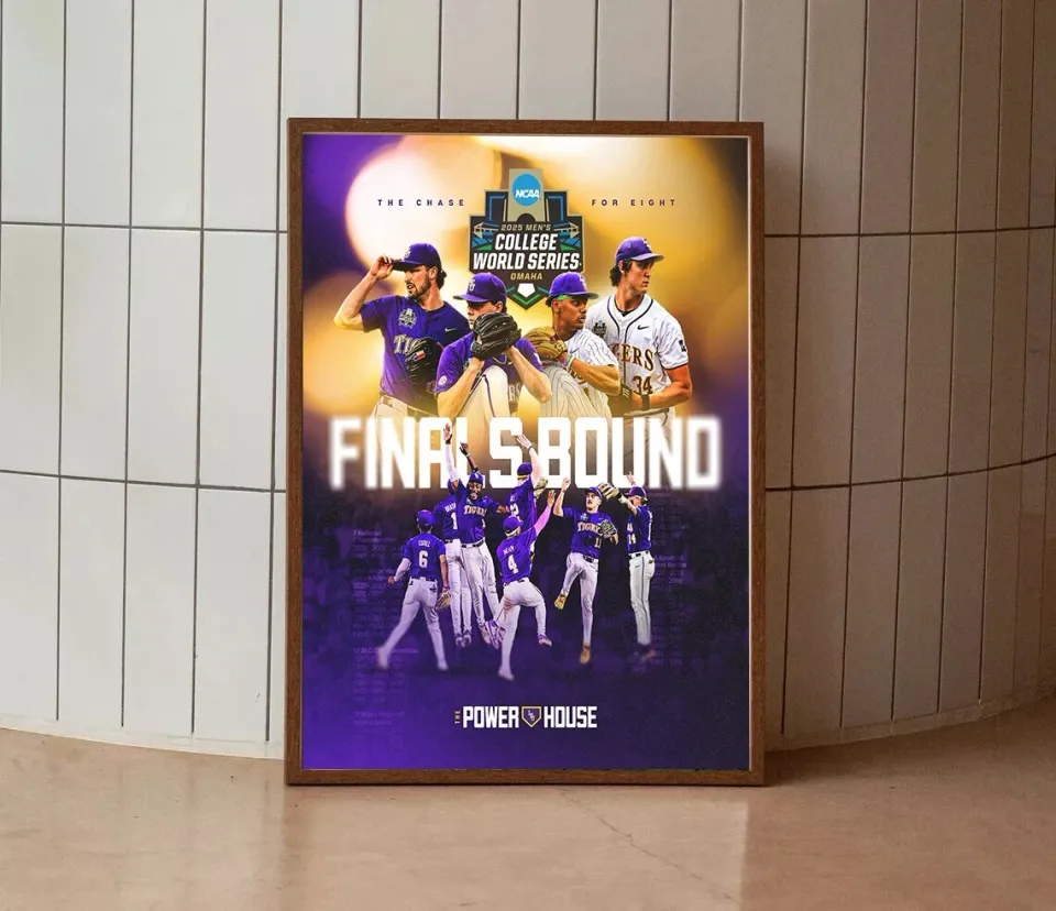 LSU Baseball Men's College World Series Finals 2025 Poster