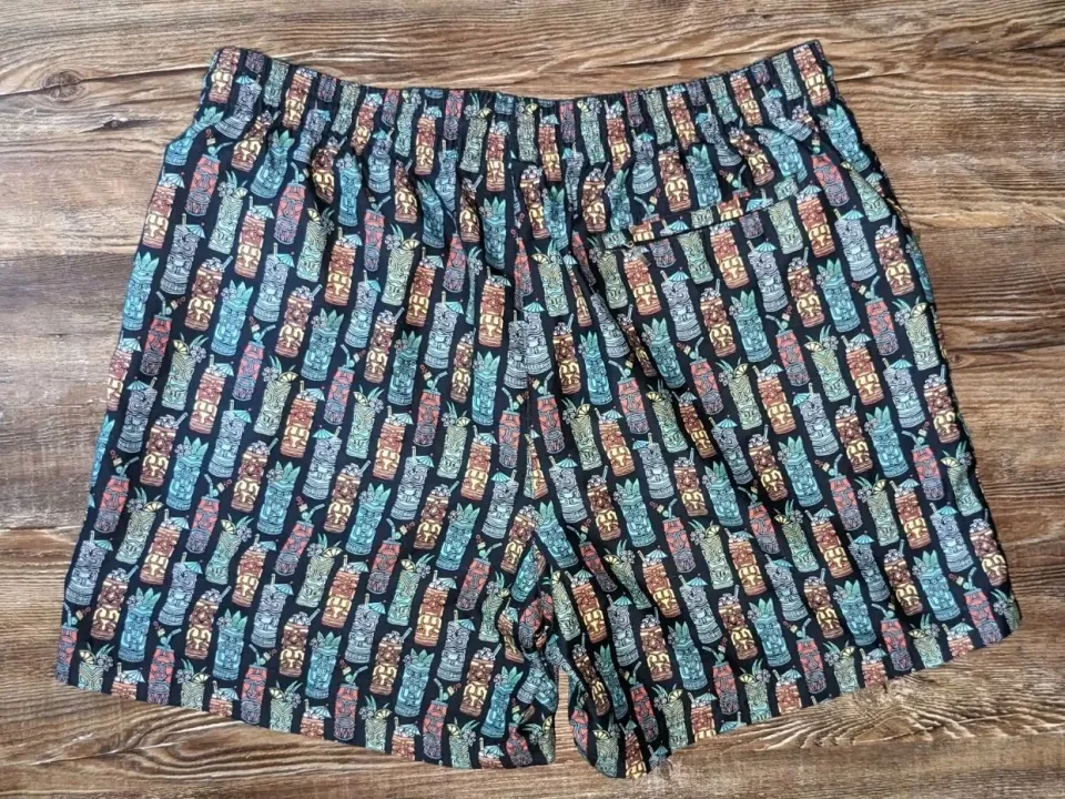 Caribbean Swimwear mens 2 piece set swim shorts large & button down shirt Medium