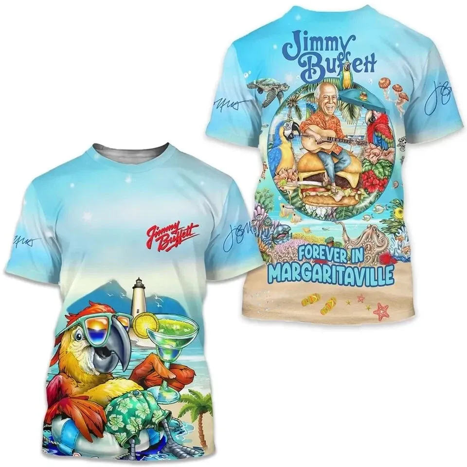 Jimmy Buffett Forever In Margaritaville 2024 3D All Over Print Unisex T-Shirt