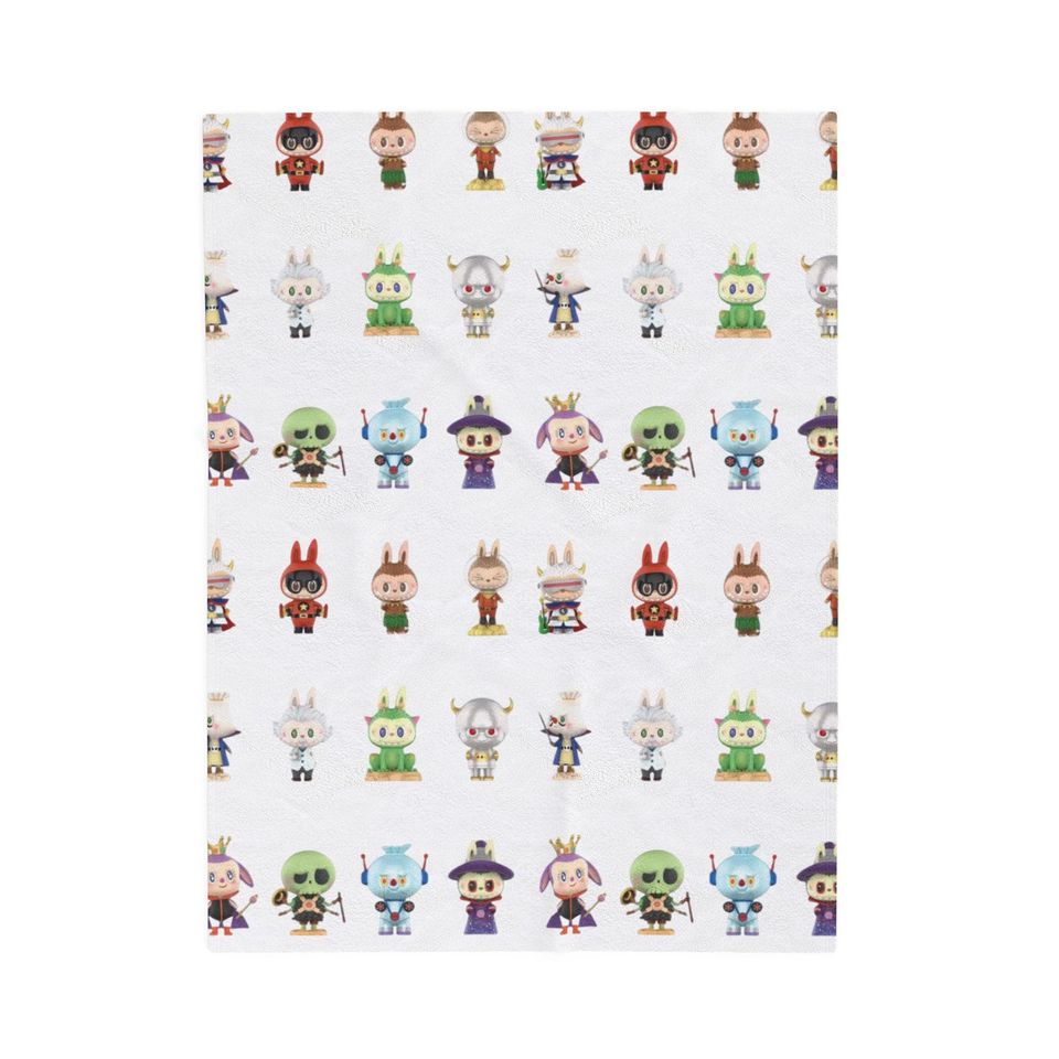 Popular Labubu Characters Fleece Blanket, Kid Blanket, Back To School Gift