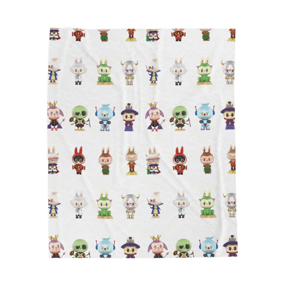 Popular Labubu Characters Fleece Blanket, Kid Blanket, Back To School Gift