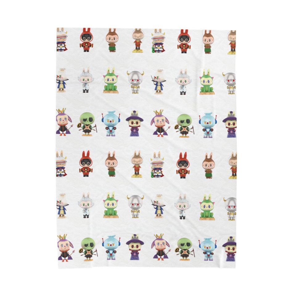 Popular Labubu Characters Fleece Blanket, Kid Blanket, Back To School Gift
