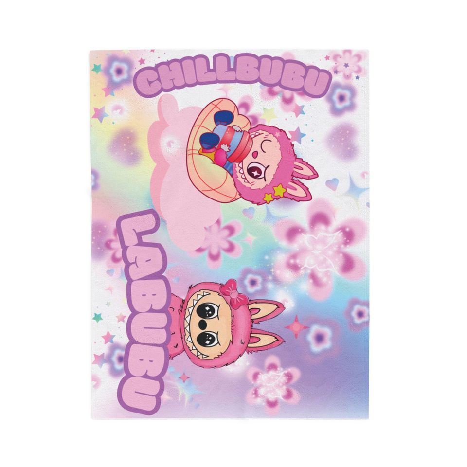 Chillbubu Labubu Blanket, Fleece Blanket, Kid Blanket, Back To School Gift