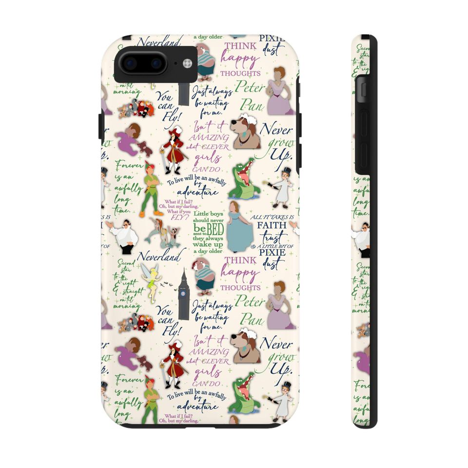Peter Pan Inspired iPhone Case - Tinkerbell, Wendy, Captain Hook, Smee
