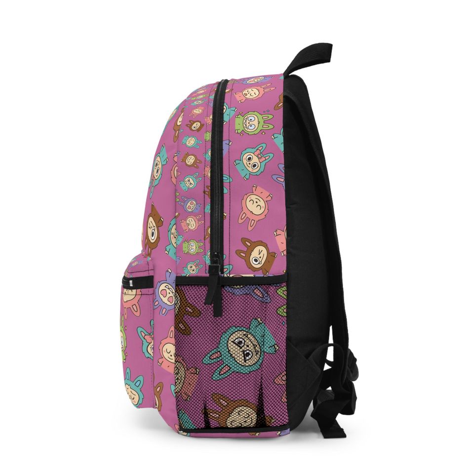 Labubu Colorful Backpack for School, Cute Labubu Book Bag for Kids