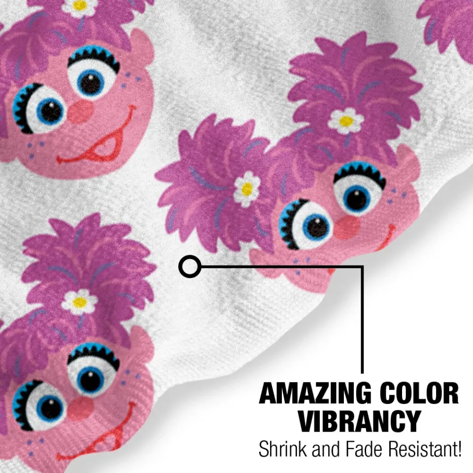 Sesame Street Simple Abby Pattern Officially Licensed Beach Towel 30"x60"