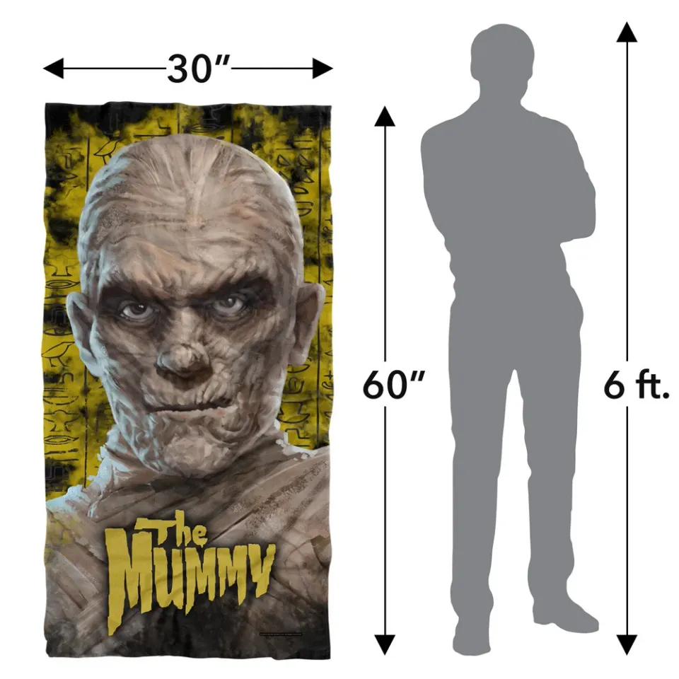 Universal Monsters Beach Towel 30"x60" The Mummy Head Microfiber