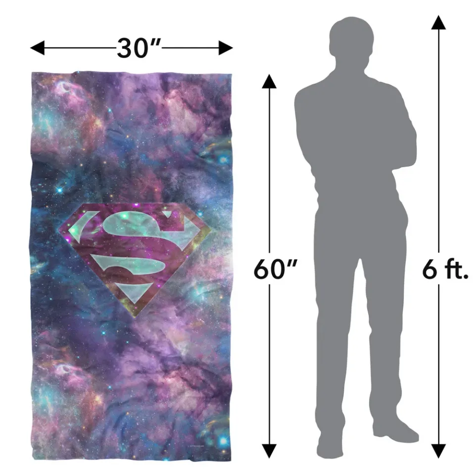 Superman Spaced Out Logo Officially Licensed Beach Towel 30"x60"