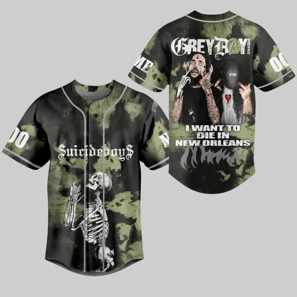 Personalized Suicideboy G59 Baseball Jersey Greyday Tour 2025